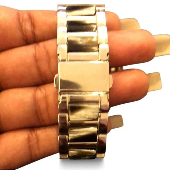 Michael Kors Tribeca Chronograph Zebra Bracelet Watch MK5595 Holiday Gift Ready - Picture 8 of 10